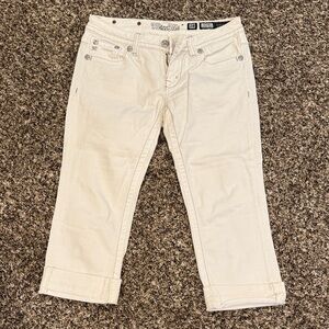 Miss Me Off-White Cropped Pants